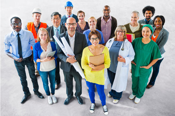 Diverse Multiethnic People with Different Jobs