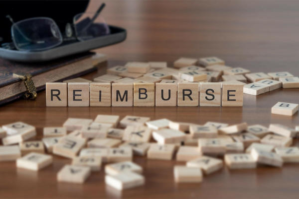 Reimbursement shown in wooden blocks